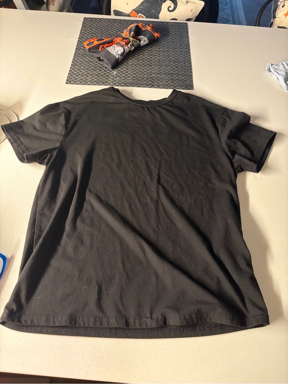 SHEIN Black Short Sleeve Crew Neck Tee